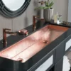 Native Trails Trough 48" Rectangle Copper Bathroom Sink, Polished Copper, CPS408