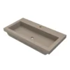 Native Trails Trough 36" Rectangle NativeStone Concrete Bathroom Sink, 1 Faucet Hole, Earth, NSL3619-E