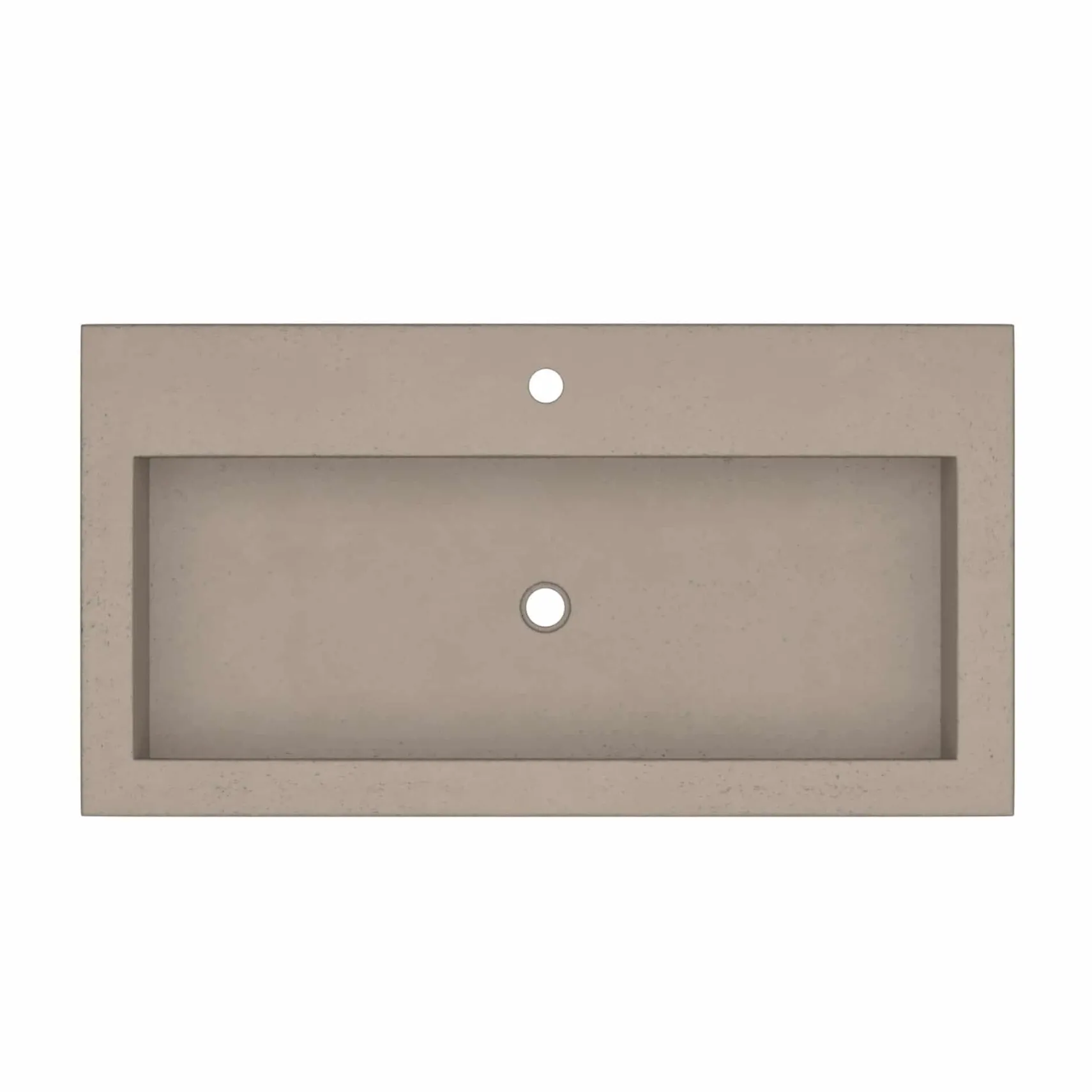 Native Trails Trough 36" Rectangle NativeStone Concrete Bathroom Sink, 1 Faucet Hole, Earth, NSL3619-E