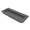 Native Trails Trough 48" Rectangle NativeStone Concrete Bathroom Sink, 2 Faucet Holes, Slate, NSL4819-S