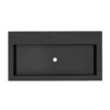 Native Trails Trough 36" Rectangle NativeStone Concrete Bathroom Sink, No Faucet Hole, Charcoal, NSL3619-CX