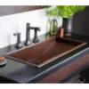 Native Trails Trough 36" Rectangle Copper Bathroom Sink, Antique Copper, CPS206