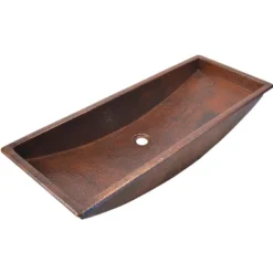 Native Trails Trough 36" Rectangle Copper Bathroom Sink, Antique Copper, CPS206