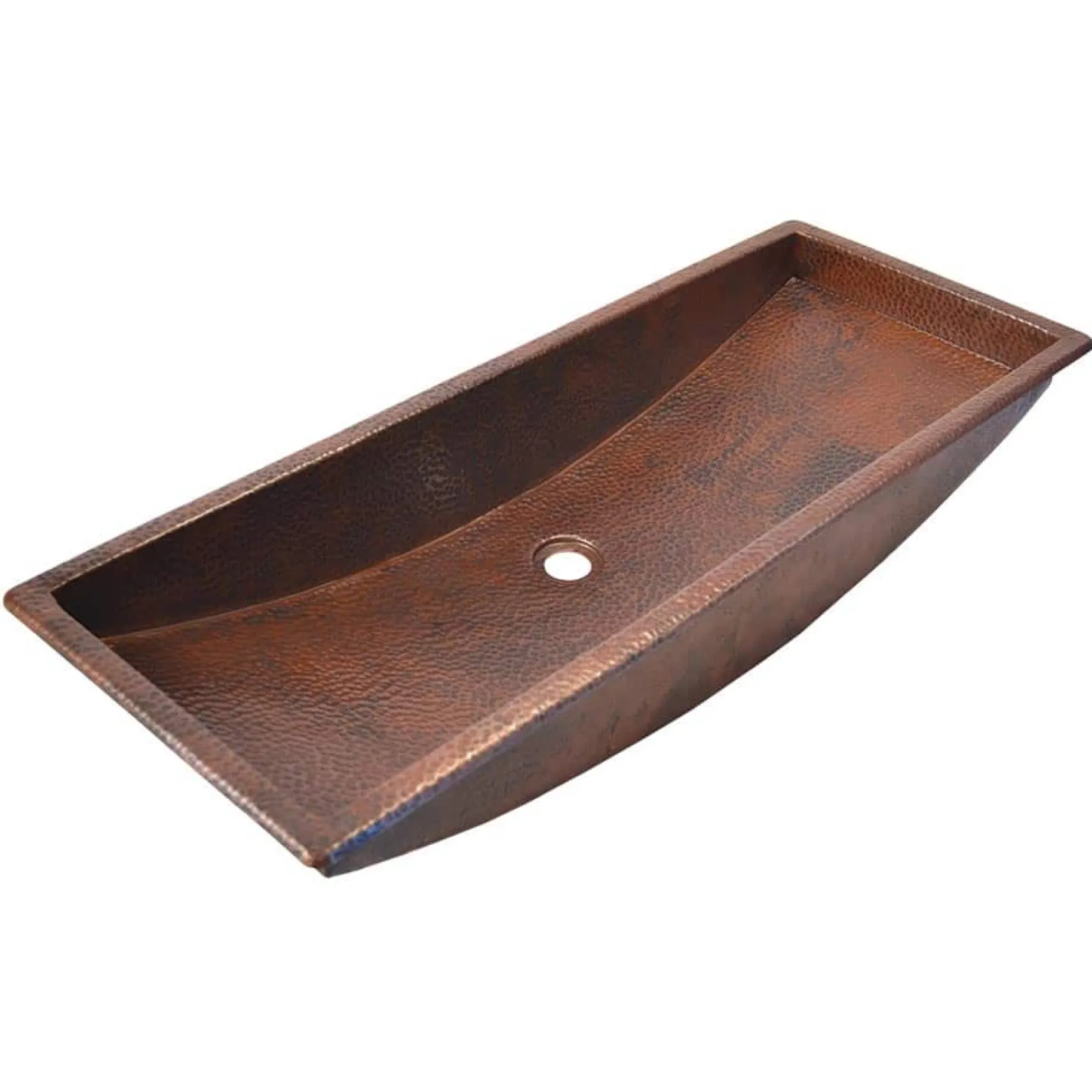 Native Trails Trough 36" Rectangle Copper Bathroom Sink, Antique Copper, CPS206