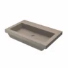 Native Trails Trough 30" Rectangle NativeStone Concrete Bathroom Sink, No Faucet Hole, Earth, NSL3019-EX