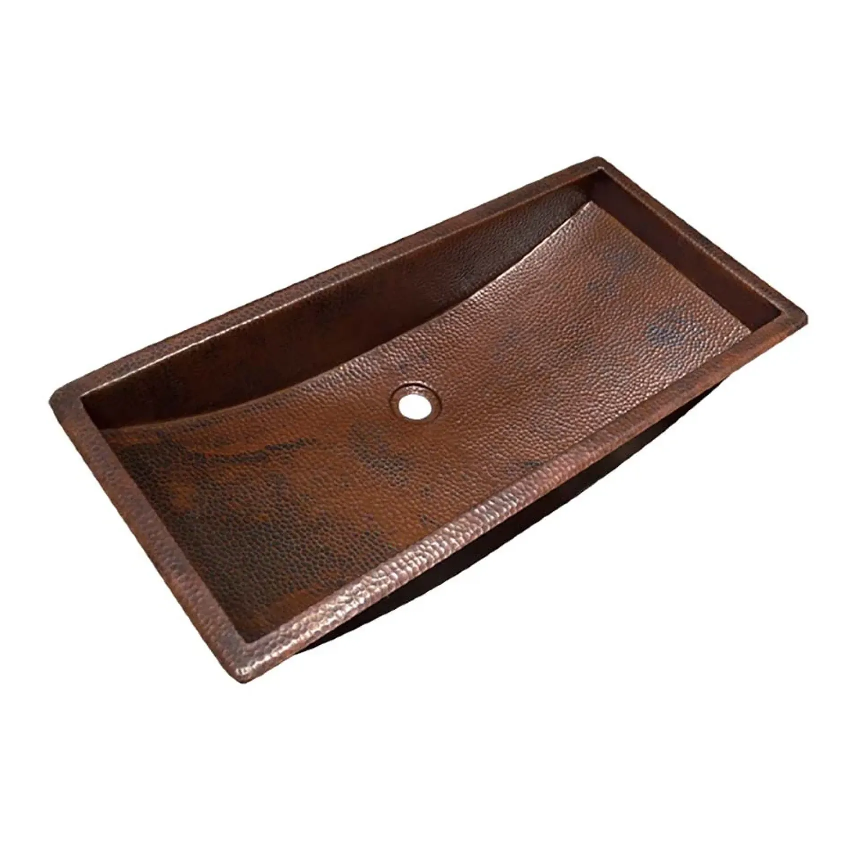 Native Trails Trough 30" Rectangle Copper Bathroom Sink, Antique Copper, CPS200