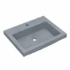 Native Trails Trough 24" Rectangular Drop-In NativeStone Concrete Bathroom Sink, Ocean, NSL2419-O