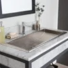 Native Trails Trough 36" Rectangle Nickel Bathroom Sink, Brushed Nickel, CPS506