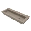 Native Trails Trough 48" Rectangle NativeStone Concrete Bathroom Sink, No Faucet Hole, Earth, NSL4819-EX