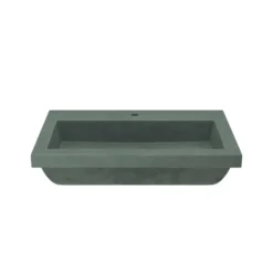 Native Trails Trough 30" x 19" Rectangle Drop In NativeStone Concrete ADA Bathroom Sink, Forest, NSL3019-F