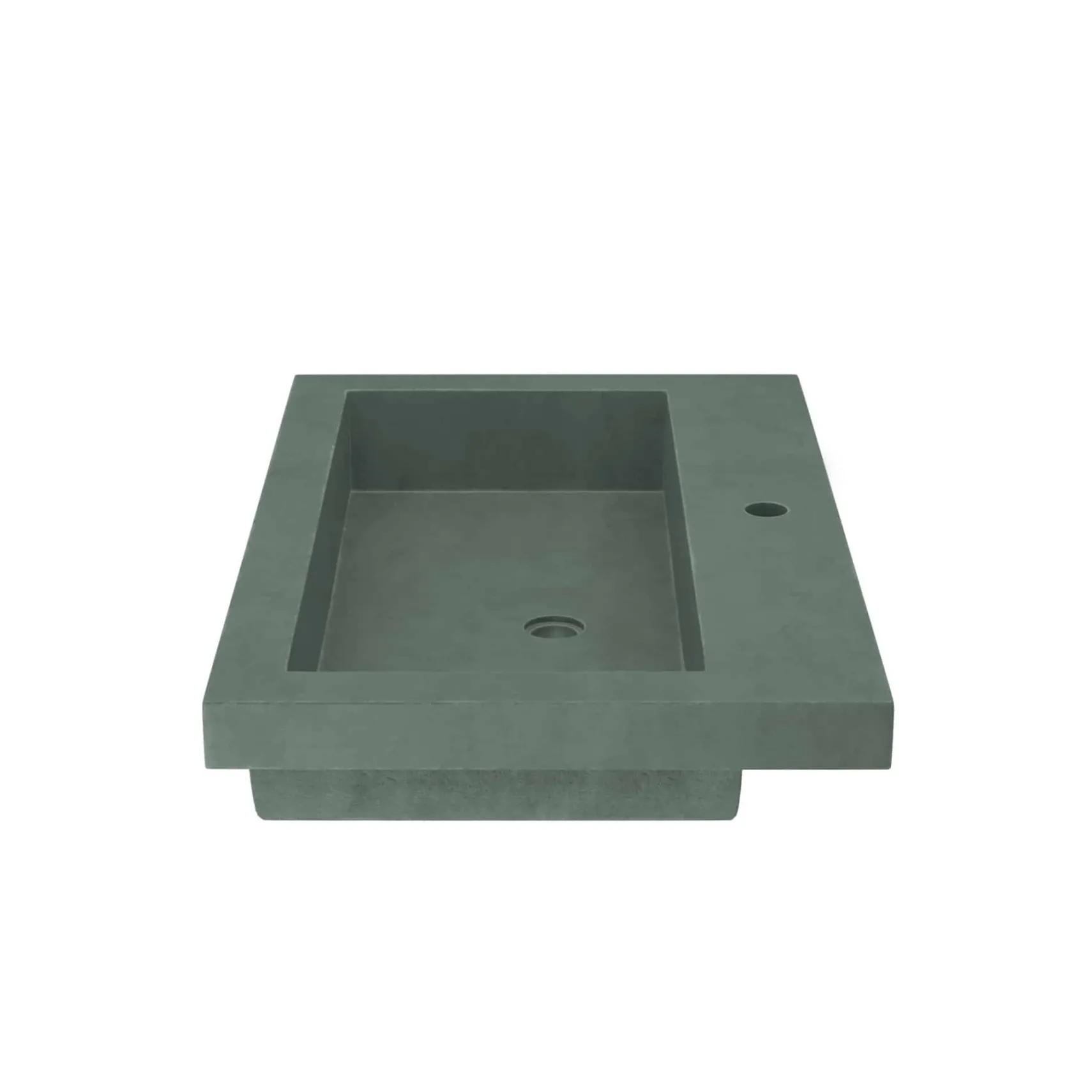 Native Trails Trough 30" x 19" Rectangle Drop In NativeStone Concrete ADA Bathroom Sink, Forest, NSL3019-F
