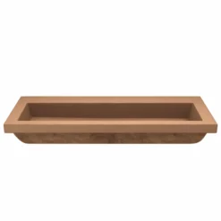Native Trails Trough 48" x 19" Rectangle Drop In NativeStone Concrete ADA Bathroom Sink, Terracotta, NSL4819-TX