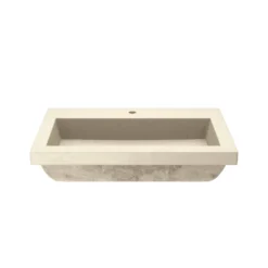 Native Trails Trough 30" x 19" Rectangle Drop In NativeStone Concrete ADA Bathroom Sink, Sand, NSL3019-D