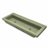 Native Trails Trough 48" x 19" Rectangle Drop In NativeStone Concrete ADA Bathroom Sink, Sage, NSL4819-GX