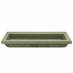 Native Trails Trough 48" x 19" Rectangle Drop In NativeStone Concrete ADA Bathroom Sink, Sage, NSL4819-GX