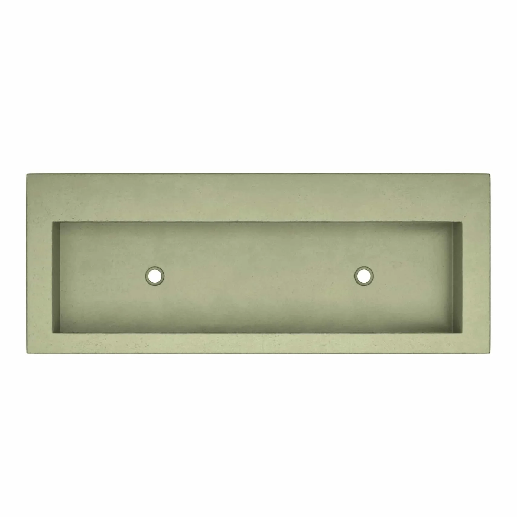 Native Trails Trough 48" x 19" Rectangle Drop In NativeStone Concrete ADA Bathroom Sink, Sage, NSL4819-GX