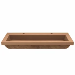 Native Trails Trough 48" x 19" Rectangle Drop In NativeStone Concrete ADA Bathroom Sink, Terracotta, NSL4819-T