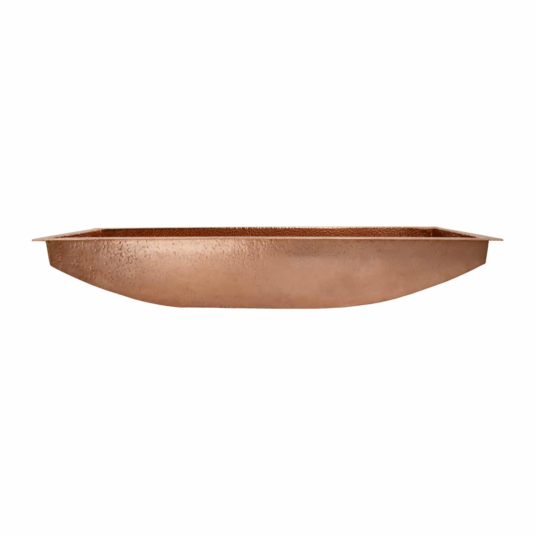Native Trails Trough 36" x 14" Rectangle Copper Bathroom Sink, Polished Copper, 16 Gauge, CPS406