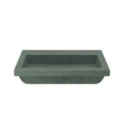 Native Trails Trough 30" x 19" Rectangle Drop In NativeStone Concrete ADA Bathroom Sink, Forest, NSL3019-FX