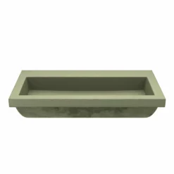 Native Trails Trough 36" x 19" Rectangle Drop In NativeStone Concrete ADA Bathroom Sink, Sage, NSL3619-GX