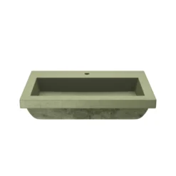Native Trails Trough 30" x 19" Rectangle Drop In NativeStone Concrete ADA Bathroom Sink, Sage, NSL3019-G