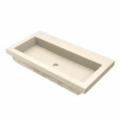 Native Trails Trough 36" x 19" Rectangle Drop In NativeStone Concrete ADA Bathroom Sink, Sand, NSL3619-DX
