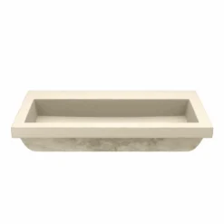 Native Trails Trough 36" x 19" Rectangle Drop In NativeStone Concrete ADA Bathroom Sink, Sand, NSL3619-DX