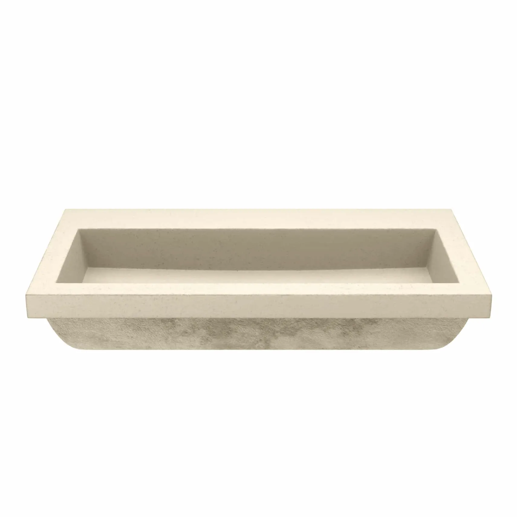 Native Trails Trough 36" x 19" Rectangle Drop In NativeStone Concrete ADA Bathroom Sink, Sand, NSL3619-DX