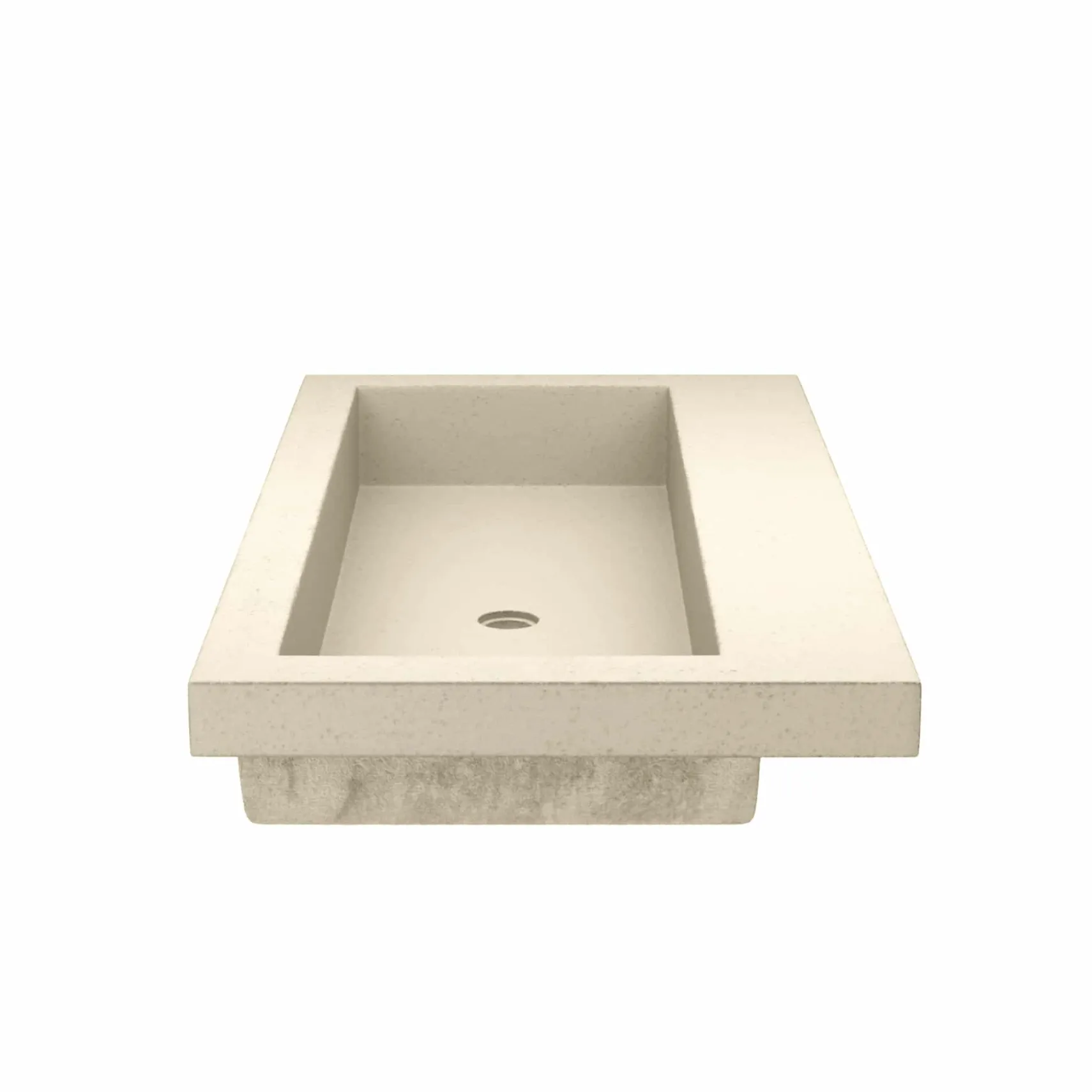 Native Trails Trough 36" x 19" Rectangle Drop In NativeStone Concrete ADA Bathroom Sink, Sand, NSL3619-DX