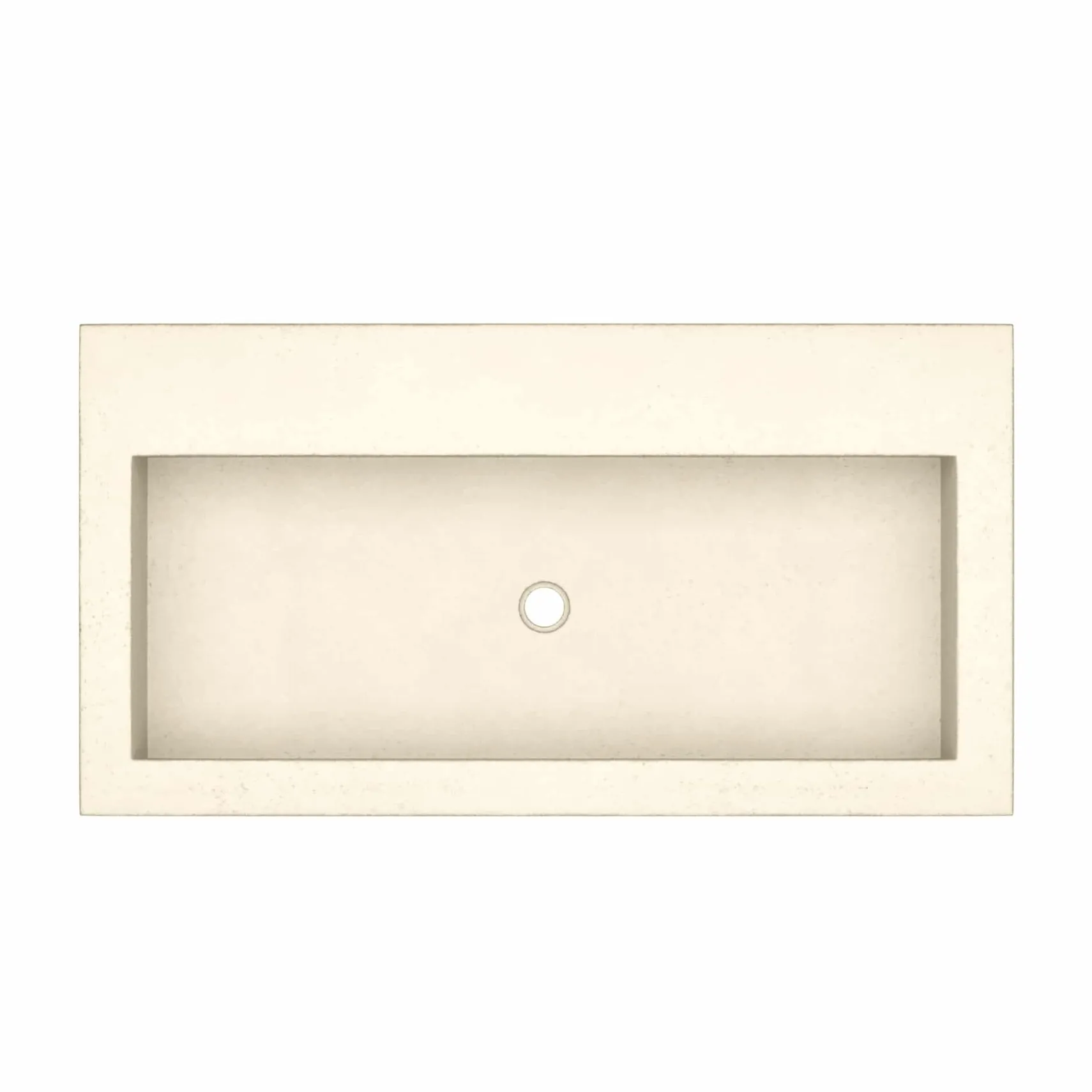 Native Trails Trough 36" x 19" Rectangle Drop In NativeStone Concrete ADA Bathroom Sink, Sand, NSL3619-DX