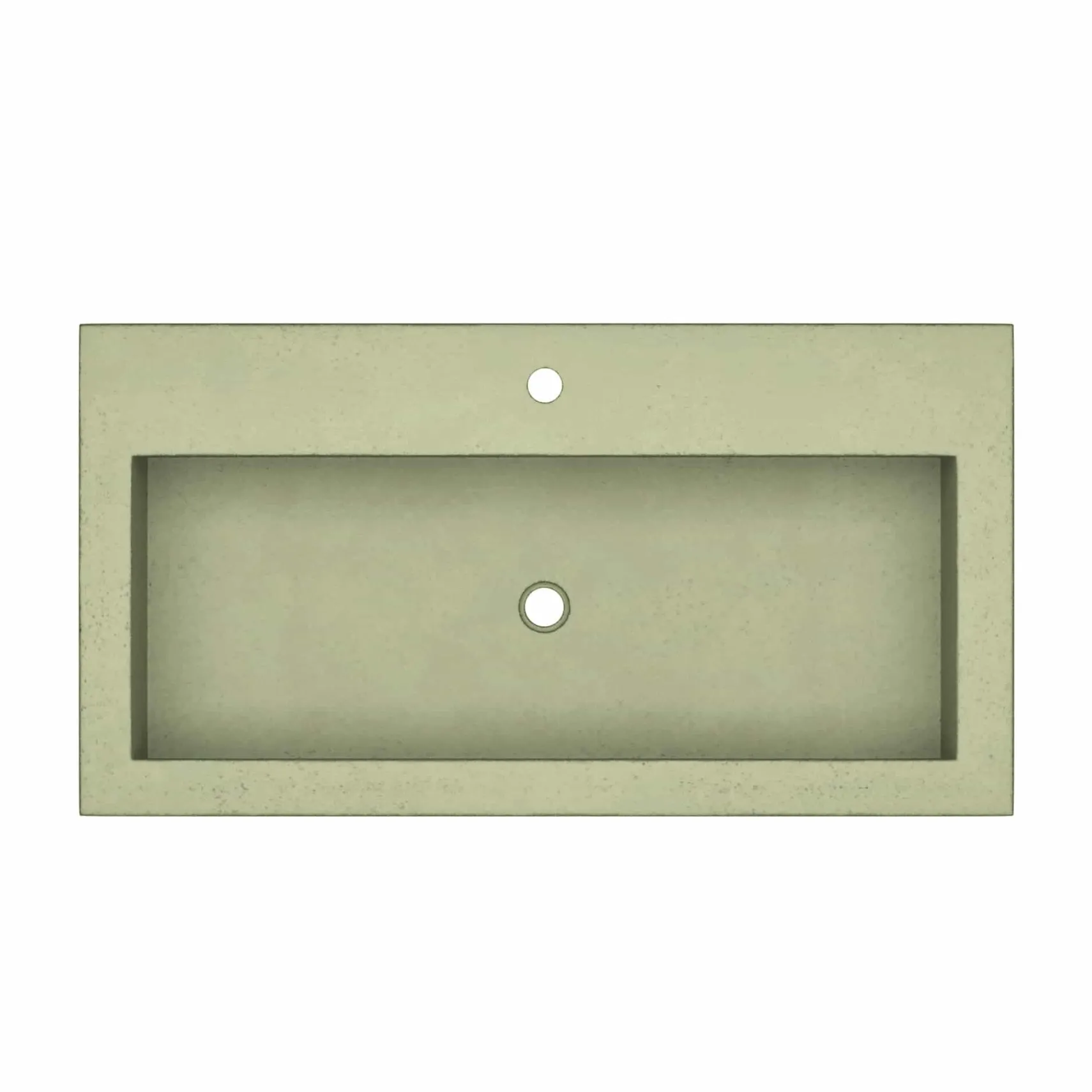 Native Trails Trough 36" x 19" Rectangle Drop In NativeStone Concrete ADA Bathroom Sink, Sage, NSL3619-G