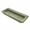 Native Trails Trough 48" x 19" Rectangle Drop In NativeStone Concrete ADA Bathroom Sink, Sage, NSL4819-G