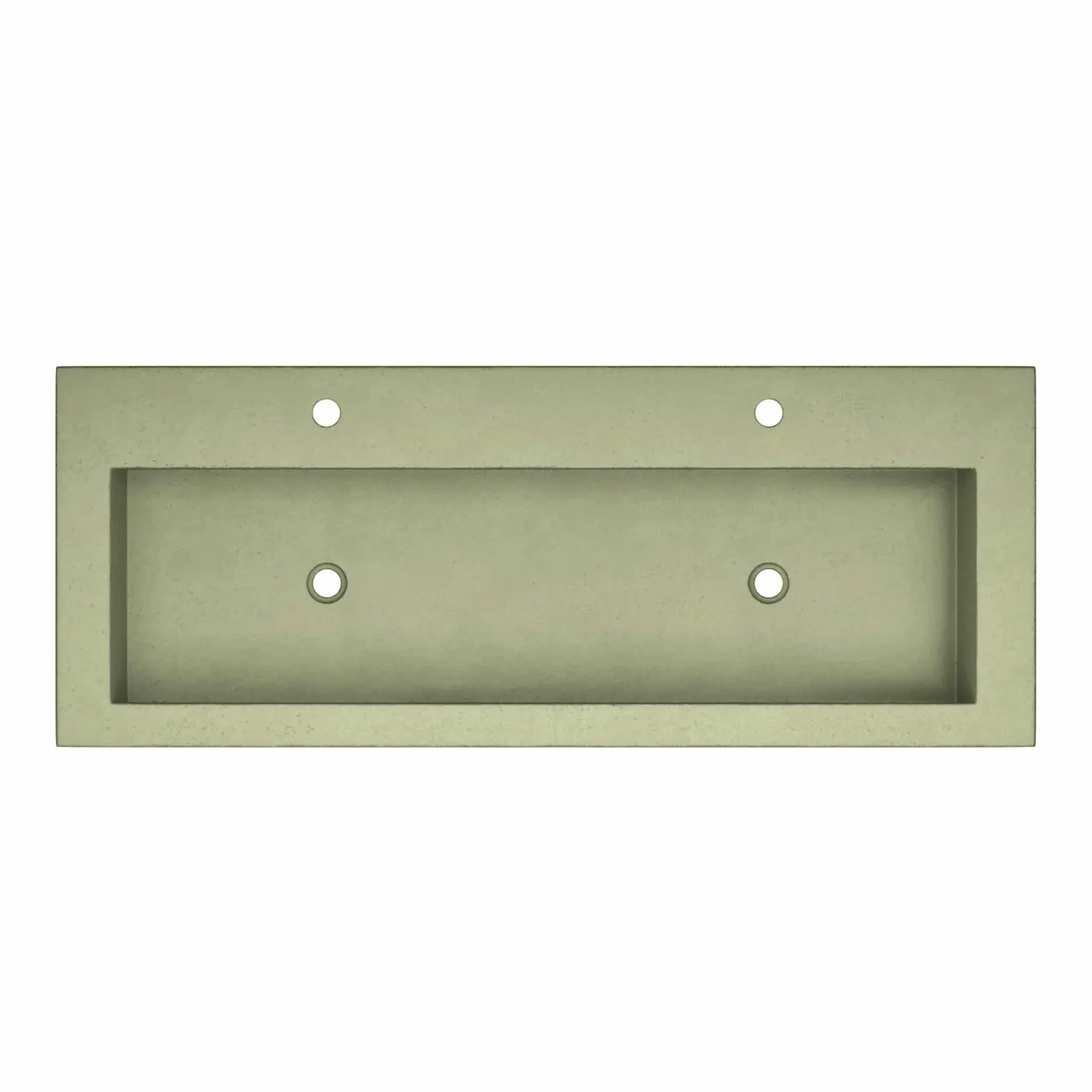 Native Trails Trough 48" x 19" Rectangle Drop In NativeStone Concrete ADA Bathroom Sink, Sage, NSL4819-G
