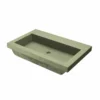 Native Trails Trough 30" x 19" Rectangle Drop In NativeStone Concrete ADA Bathroom Sink, Sage, NSL3019-GX