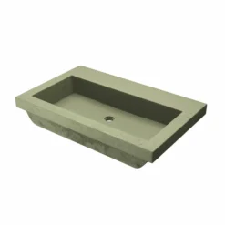 Native Trails Trough 30" x 19" Rectangle Drop In NativeStone Concrete ADA Bathroom Sink, Sage, NSL3019-GX