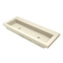 Native Trails Trough 48" x 19" Rectangle Drop In NativeStone Concrete ADA Bathroom Sink, Sand, NSL4819-DX