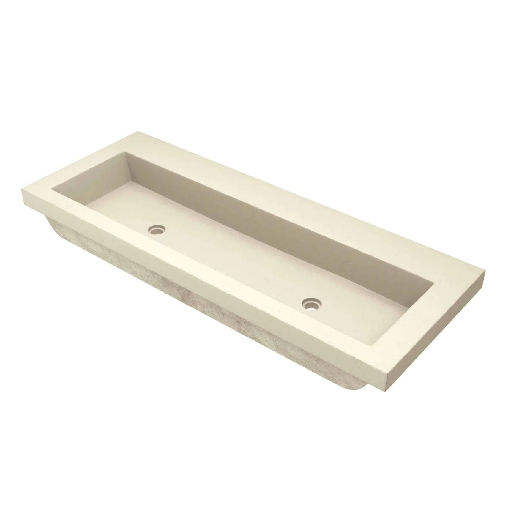 Native Trails Trough 48" x 19" Rectangle Drop In NativeStone Concrete ADA Bathroom Sink, Sand, NSL4819-DX