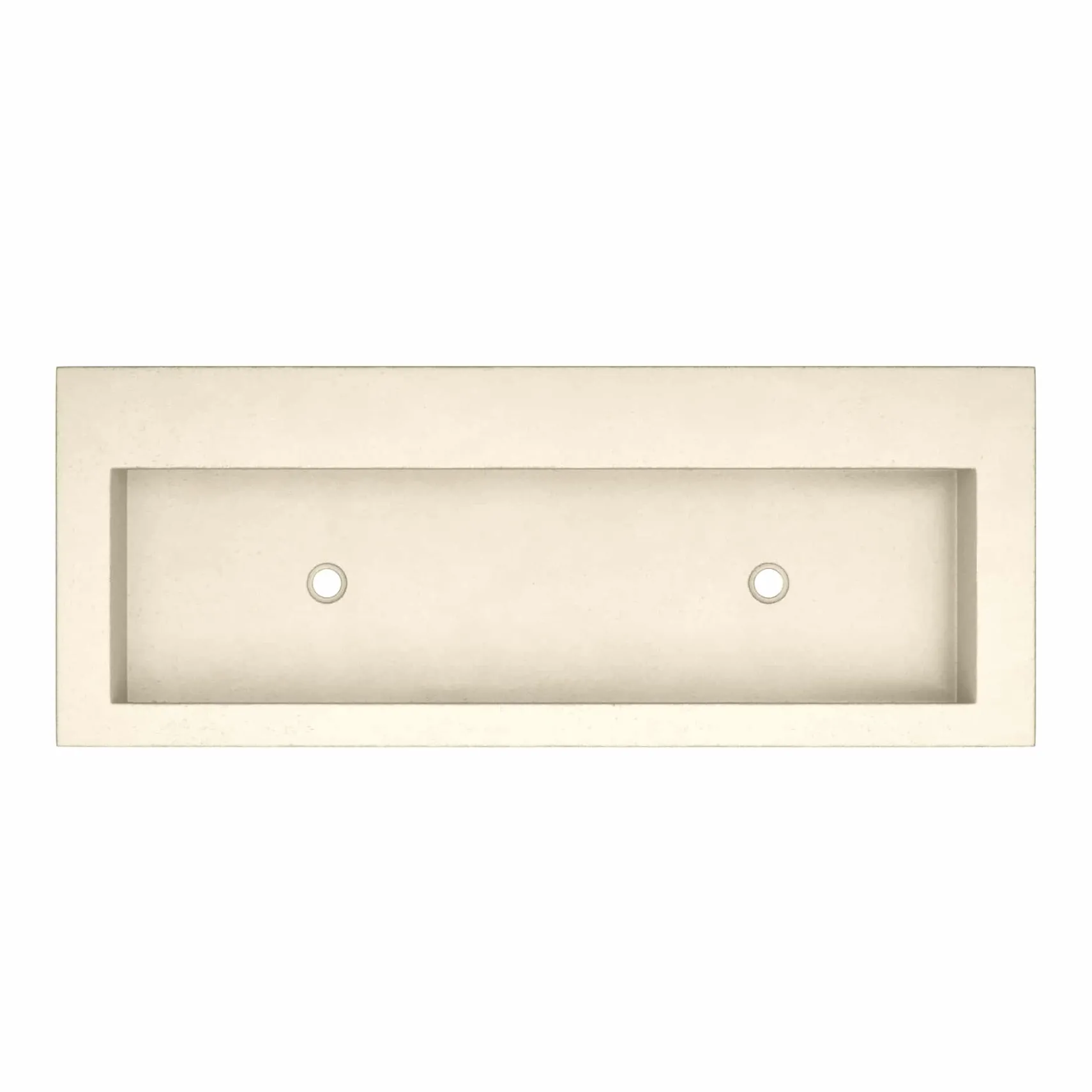 Native Trails Trough 48" x 19" Rectangle Drop In NativeStone Concrete ADA Bathroom Sink, Sand, NSL4819-DX