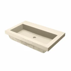 Native Trails Trough 30" x 19" Rectangle Drop In NativeStone Concrete ADA Bathroom Sink, Sand, NSL3019-DX