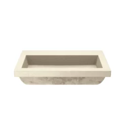 Native Trails Trough 30" x 19" Rectangle Drop In NativeStone Concrete ADA Bathroom Sink, Sand, NSL3019-DX