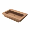 Native Trails Trough 30" x 19" Rectangle Drop In NativeStone Concrete ADA Bathroom Sink, Terracotta, NSL3019-TX