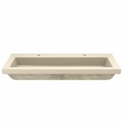 Native Trails Trough 48" x 19" Rectangle Drop In NativeStone Concrete ADA Bathroom Sink, Sand, NSL4819-D