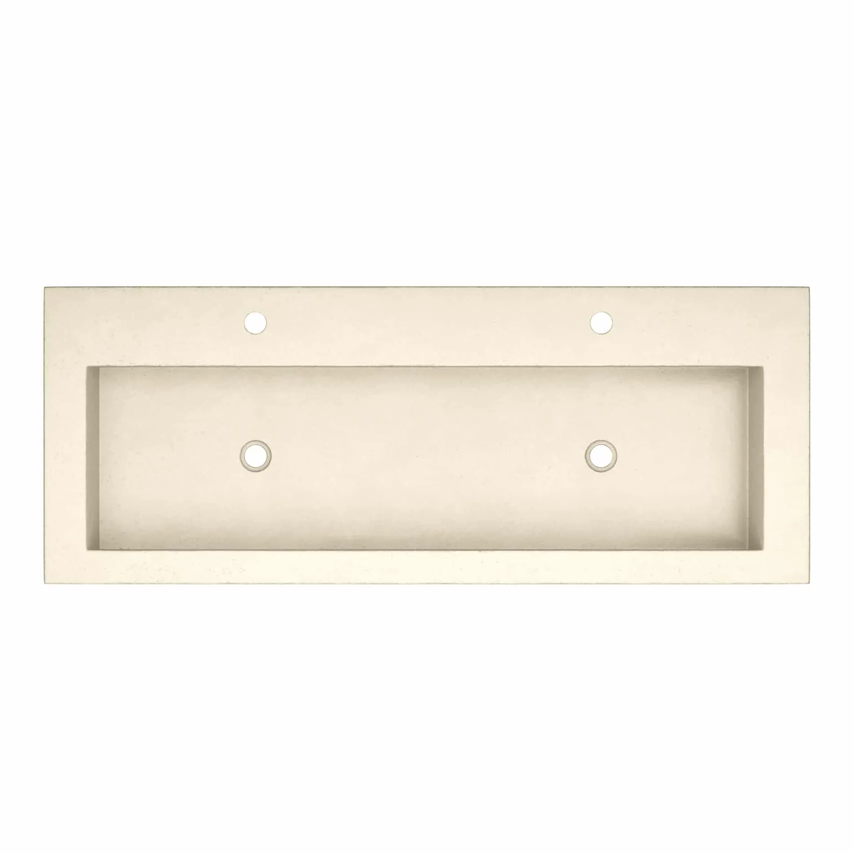 Native Trails Trough 48" x 19" Rectangle Drop In NativeStone Concrete ADA Bathroom Sink, Sand, NSL4819-D