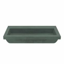 Native Trails Trough 36" x 19" Rectangle Drop In NativeStone Concrete ADA Bathroom Sink, Forest, NSL3619-FX