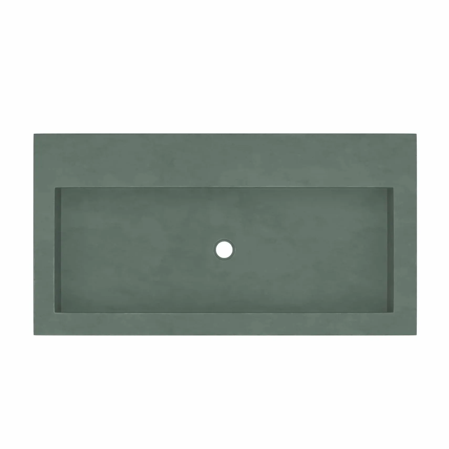 Native Trails Trough 36" x 19" Rectangle Drop In NativeStone Concrete ADA Bathroom Sink, Forest, NSL3619-FX