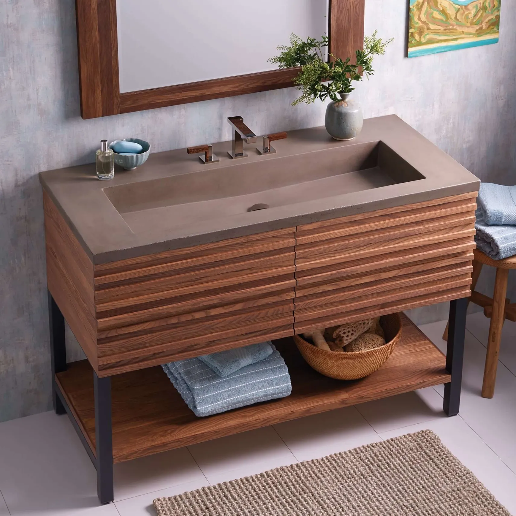 Native Trails Winemaker 48" Freestanding Vanity Base in Cask Oak, VNM481