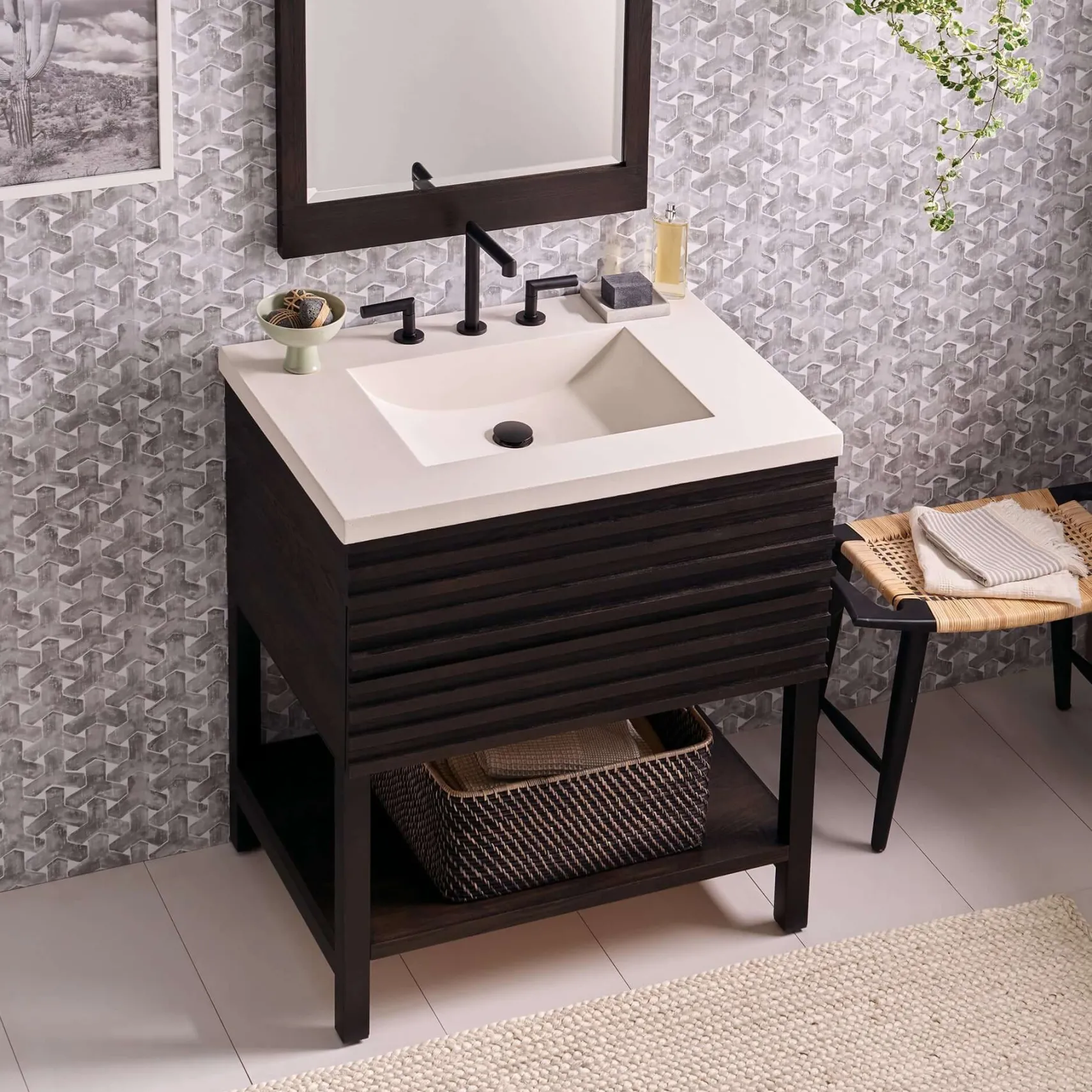 Native Trails Winemaker 30" Freestanding Vanity Base in Charred Oak, VNM308