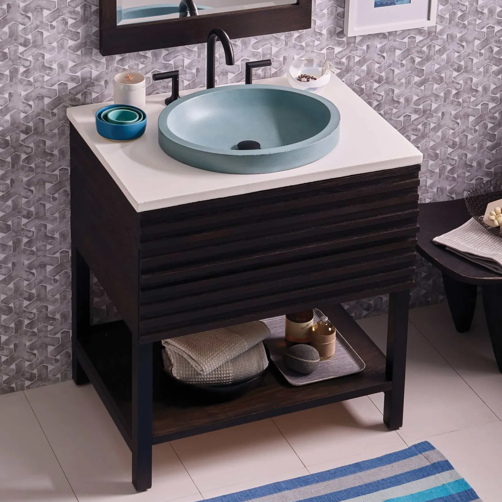 Native Trails Winemaker 30" Freestanding Vanity Base in Charred Oak, VNM308