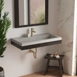Native Trails Winemaker Napa 36" Wall-Mount Reclaimed Wood Vanity Base in Charred Oak, VNP368