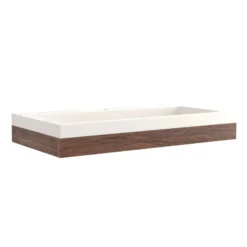 Native Trails Winemaker Napa 36" Wall-Mount Reclaimed Wood Vanity Base in Cask Oak, VNP361